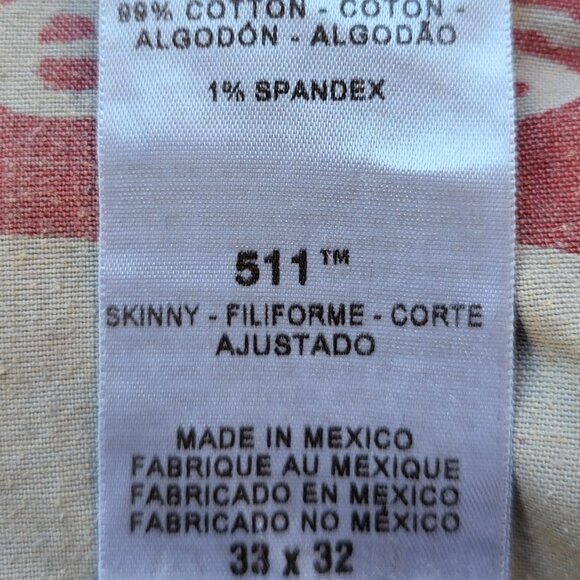 Lev's Men's 511 Jeans 33W/32L - Picture 7 of 7